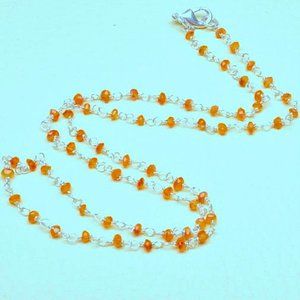 carnelian necklace, 17 inches long. 14.00